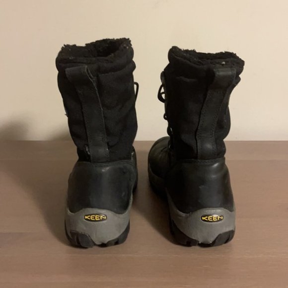 Keen Black Leather and Canvas Winter Hiking Boots - Women’s Size 6 - Picture 5 of 11